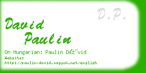 david paulin business card